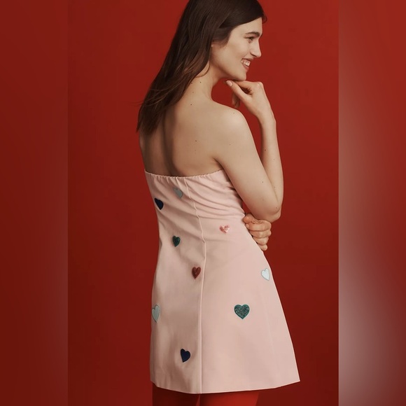 Mare Mare Strapless Heart-Embellished Mini Dress by Anthropologie - Picture 4 of 9